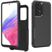 Xhy for Samsung Galaxy A53 5G Case Military Grade Full Body Double Layer Protection Shock Resistant Drop Resistant TPU Durable Detachable Galaxy A53 5G Phone Case- Black