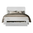 thumbnail image 3 of Home Design Freya Queen Upholstered Storage Panel Bed Frame with Foam-Cushioned Headboard and Footboard Drawer, White, Easy Assembly, 3 of 5