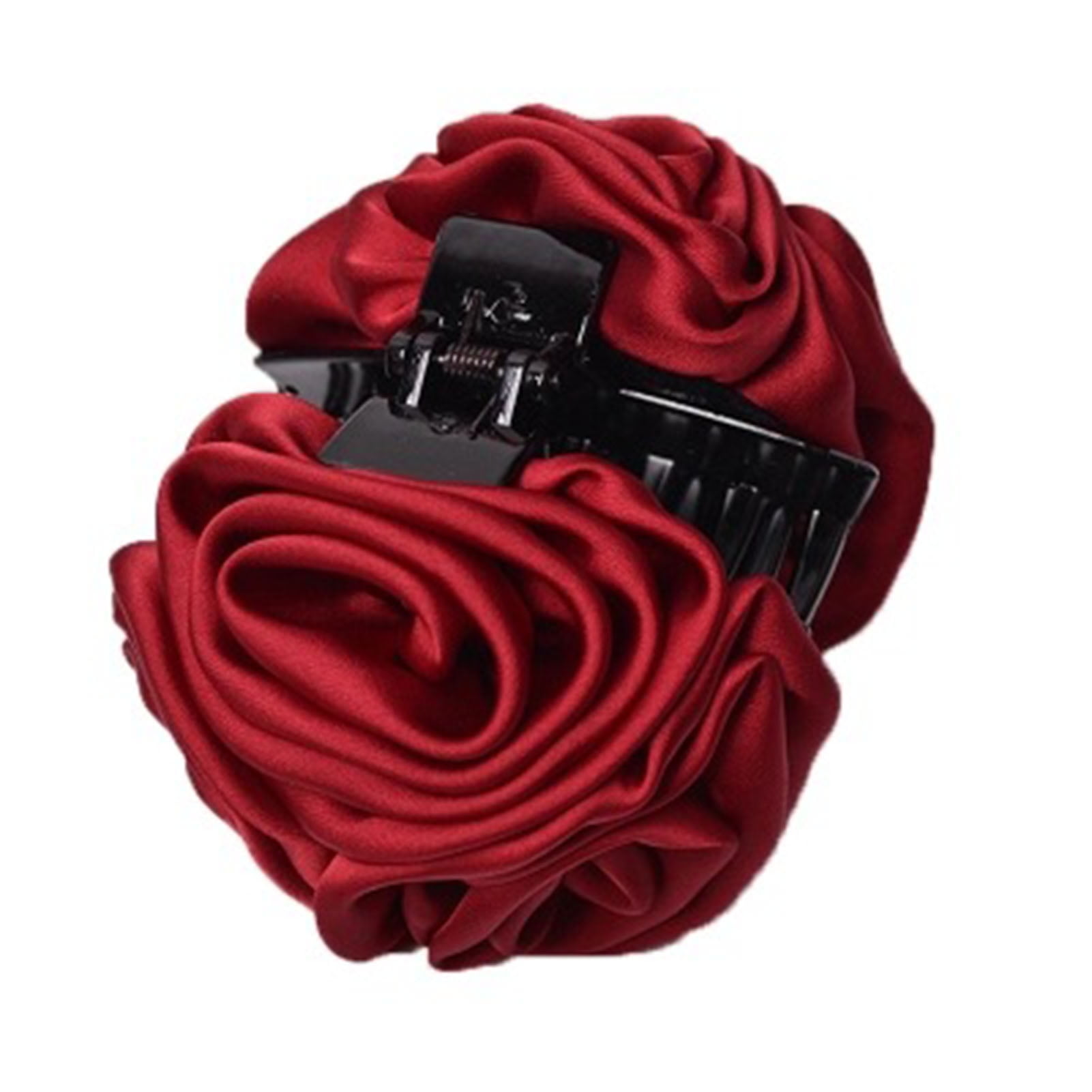 VEAREAR Non-slip Crossing Teeth Hair Claw Women Chiffon Rose Flower Bow Jaw Clip Fancy Accessories VEAREAR Non-slip Crossing Teeth Hair Claw Women Chiffon Rose Flower Bow Jaw Clip Fancy Accessories