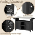 thumbnail image 5 of Easy Up Kitchen Island On Wheels, Spacious Resin Kitchen Cart with Storage Cabinet, Black Grill Table with Storage for Living Room, Courtyard, Outdoors, 5 of 8