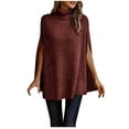 thumbnail image 2 of Babysbule Chandails pour Femmes Grande Taille Nouveautés Mode pour Femmes Manches Longues Col Rond Ample Hauts Unis Blouse Chandail Tricoté Liquidation Mode pour Femmes, 2 of 5