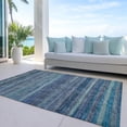 thumbnail image 6 of Addison Rugs Chantille Indoor/Outdoor Transitional Stripes Blue Washable Rectangle Rug, 8' x 10', 6 of 6
