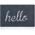 thumbnail image 1 of Door Mat Hello Mats for Front Door Durable Natural Rubber Backing Indoor Outdoor Welcome Doormat,Super Absorb Mud Easy Clean High Traffic Areas Entryway Rug (Grey,60*90), 1 of 7