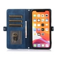 thumbnail image 2 of Dteck iPhone 11 Zipper Wallet case,PU Leather Flip Retro Shockproof Magnetic Zipper Wallet Stand Case Cover for iPhone 11 6.1 inch,Blue, 2 of 10