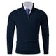 thumbnail image 1 of Blusa y camisa de manga larga con cuello alto para hombre, jersey deportivo de manga larga con bolsillo y cuello alto de color liso a la moda, sudadera de poliéster para hombre., 1 of 3