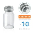 thumbnail image 5 of 10 Pack 10ml Sealed Sample Vials, Transparent Glass Vials with Self Healing Injection Port, 5 of 8