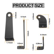 2-Pack Universal Mounting Bracket Side Mount Holder For 52 Curved LED Light Bar