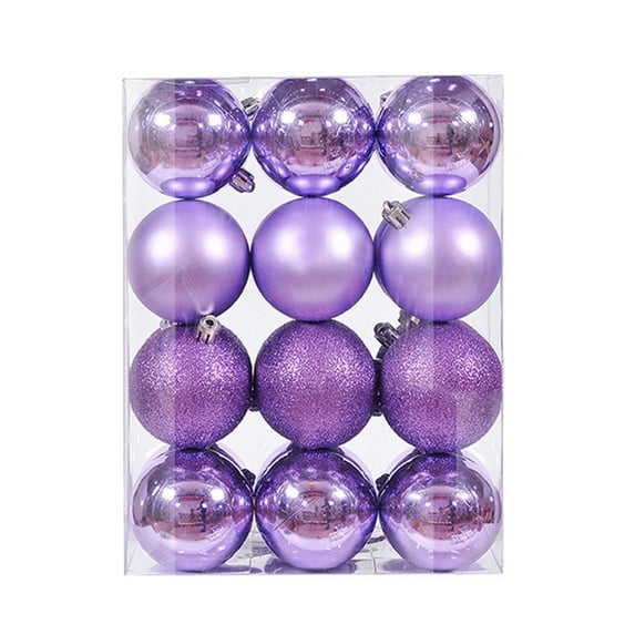 24Pcs Christmas Balls Bright Color Matte Finish Smooth Surface Shatterproof Wide Application Enhance Atmosphere PS Material Xmas Tree Glitter Balls Christmas Party Ornament for Home