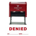thumbnail image 3 of (3 pack) Vivid Stamp DENIED By Date Self Inking Rubber Stamp (Red Ink) Large, 3 of 3