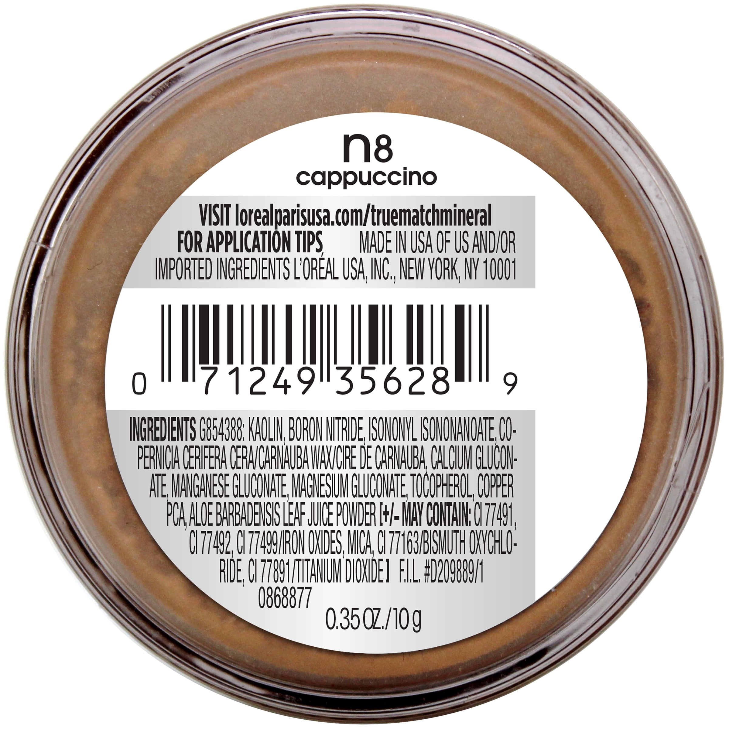 L'Oreal Paris True Match Loose Powder Mineral Foundation, N8 Cappuccino