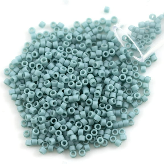 Miyuki Delica Seed Bead 11/0 Matte Opaque Glazed Luster Light Turquoise