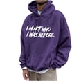 thumbnail image 2 of Wolfast Chandail à Capuche pour Homme Imprimé Lettre Chandail à Manches Longues Violet TG, 2 of 6