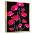 thumbnail image 3 of Designart 'Abstract Red Flower Detail On Black Background III' Traditional Framed Canvas Wall Art Print, 3 of 5