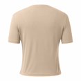 thumbnail image 6 of Riforla T-shirts for Women Fashion Tops for Women Fitted Short Sleeve Basic Tee Slim Fit Shirts Beige XL, 6 of 6
