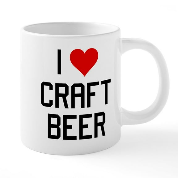 CafePress - I Heart Craft Beer - 20 Oz White Ceramic Mega Mug