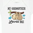 thumbnail image 4 of Inktastic My Godmother Loves Me with Sloth and Hearts Boys or Girls Baby Bodysuit, 4 of 5