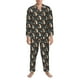 thumbnail image 3 of Balery Cute Alpaca Pijama para Hombre de Dos Piezas con Manga Larga, Conjunto de Dormir y Descanso Suave con Bolsillos-Medium, 3 of 7