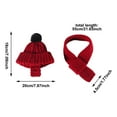 thumbnail image 3 of Dog Santa Hat and Scarf Set Christmas Small Dog Outfits Fall Winter Yellow Knitted Cat Scarf with Red Pompom Pet Santa Decoration for Puppy and Cats(Yellow Hat+Scarf, M), 3 of 10