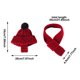 thumbnail image 3 of Gorro de punto rojo con orejeras. Gorro de invierno cálido. Bufanda de punto con orejeras. Bonita bufanda con orejeras, ideal para el uso diario y para el frío. Gorros para fiestas, 3 of 5