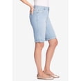 thumbnail image 4 of Woman Within Plus Size Stretch-Denim Five-Pocket Bermuda Jeans Shorts, 4 of 6