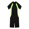 thumbnail image 2 of Alvivi Girls One-piece Rash Guard Zippered Shorty Wetsuit Swimsuit Short Sleeves Swimwear 8-16, 2 of 7