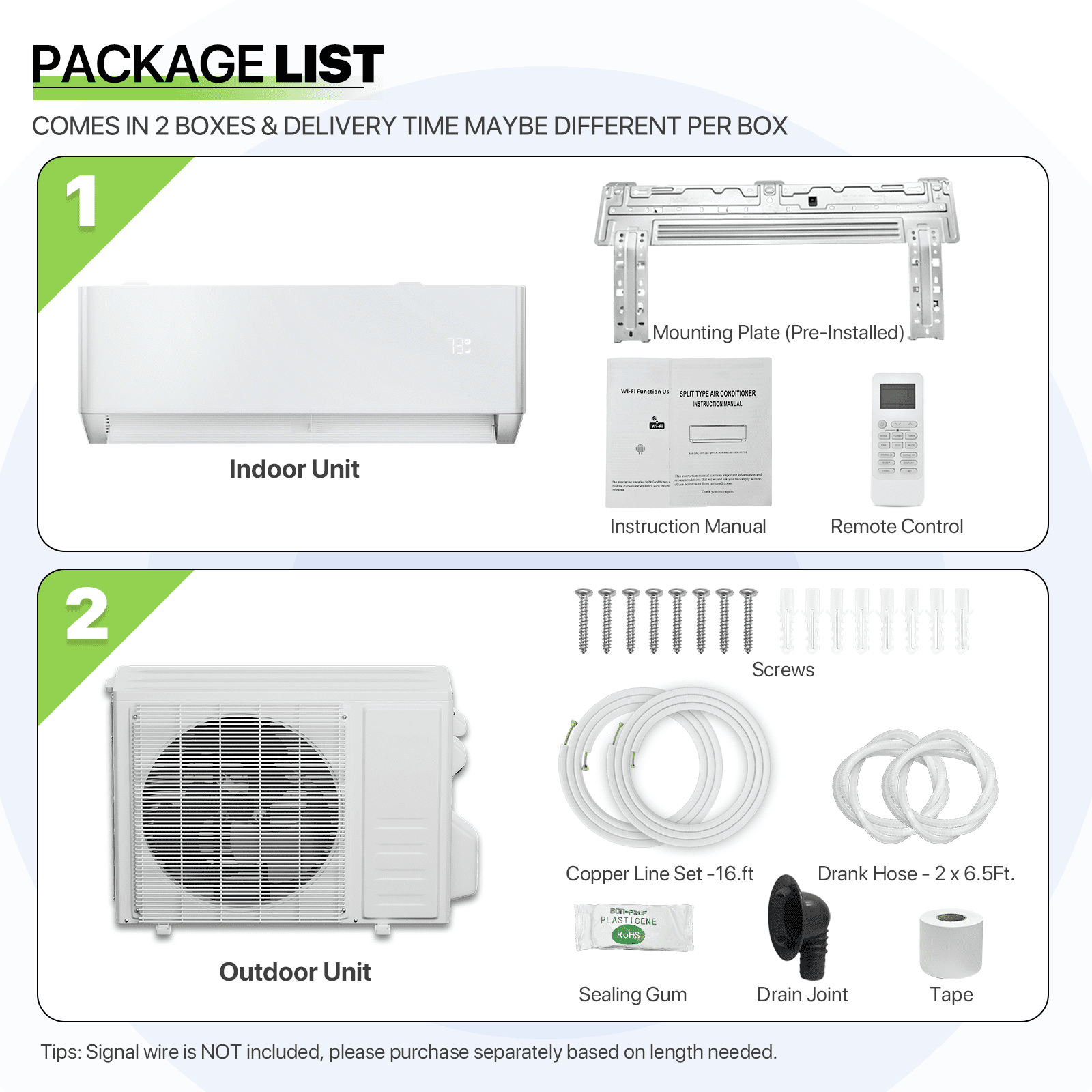 Magshion 9000 BTU 23 SEER2 Ductless Mini-Split Heat Pump Air Conditioner, Cools Up to 400 Sq.Ft., 115V AC Unit with Condenser, 4-in-1 Filter & Remote Control