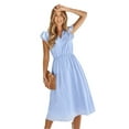 thumbnail image 2 of V Neck Puff Sleeve Dress M, 2 of 8