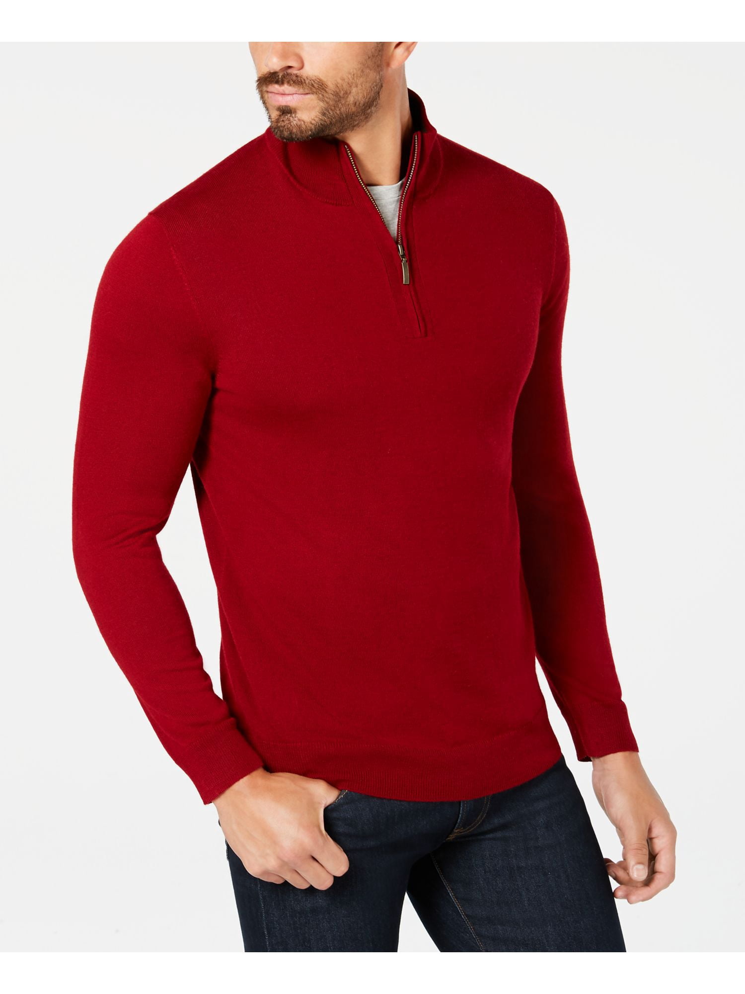 mens burgundy quarter zip