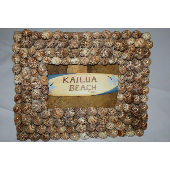 Seashell Photo Frame Brown Shells 3" 1/2" X 5" | #ana24033