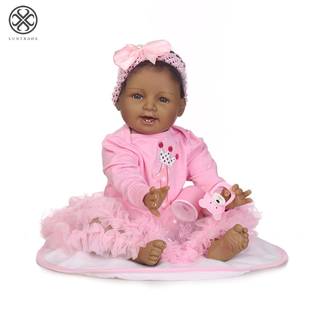 22" African American Reborn Baby Doll Realistic Newborn Black Girl Doll Gifts 