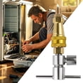 thumbnail image 3 of 1/4 Inch Fridge Quick Connector, Heavy Duty Metal Refrigerator Adapter for Air Conditioner Repair, Leak-Proof Unclogging Tool for 1/4 Copper Pipe (K), 3 of 7