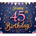 thumbnail image 3 of Colorful Design Happy 45th Birthday Balloon Decoration Party Banner for Celebration Event Indoor, 3 of 7
