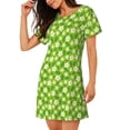 thumbnail image 2 of Naloa Daisies Flowers Print Women Nightgowns,Womens Loungewear,Short Sleeve Sleepwear,Comfy Ladies Nightdress, 2 of 6