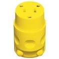 thumbnail image 2 of Leviton 115CV 000-000 Polarized Round Dead Front Cord Connector, 125 V, 15 A, 2 Pole, Two Wire, Vinyl, 1-15R Nema, Black/Yellow, 2 of 2