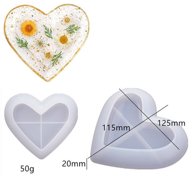 Moldes redondos de silicona para posavasos, bandeja de almacenamiento de joyas de yeso de hormigón de cemento DIY, Plato cuadrado, molde de fundición, decoración del hogar