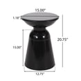 thumbnail image 4 of YIYADO Outdoor Large Metal Coffee Table, Single Center Support Post, 15.00"W x 15.00"D x 20.75"H, Black, 4 of 6