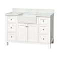 thumbnail image 5 of Yorkshire 48" Farmhouse Bathroom Vanity with White Cabinet and Engineered Marble Top, 5 of 6