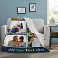 thumbnail image 4 of Fathers Day Dad Gifts Custom Blanket with Photos Father Gifts from Daughter Son, Personalized Pictures Blanket Christmas Birthday Gifts for Daddy, 4 of 6