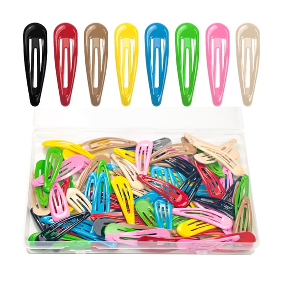 Metal Snap Hair Clips for Women, 120 Pcs Small Barrettes for Thick Fine Hair, Non-Slip Hair Claw Clips for Girls for Daily, Party, Wedding Hairstyles