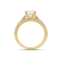 thumbnail image 5 of 2 1/4 CTTW Center 7.5MM Round Cut Lab Created Moissanite Diamond Wedding Band Bridal Set Ring In 14K Solid Yellow Gold (G-H Color, VVS1 Clarity, 2.25 Cttw)-10, 5 of 8