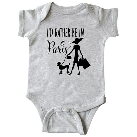 

Inktastic I d Rather Be in Paris- shopping and travel Gift Baby Girl Bodysuit