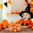 thumbnail image 2 of Jierger 7PCS Artificial Pumpkins White Pumpkins Assorted Pumpkins Large Pumpkins for Autumn Thanksgiving Halloween Seasonal Party Holiday Decoration, 2 of 9