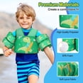 thumbnail image 4 of Chaleco de natación MoKo para niños pequeños, de 10 a 30 kg, color verde, 4 of 5