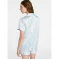 thumbnail image 4 of Joyspun Women’s Bridal Satin Short Sleeve Top and Shorts Pajama Set, Sizes XS-3X, 4 of 7
