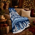 thumbnail image 3 of Merry Woofmas Holiday Dog Lover Rustic Dog Dad, Festive Pet Portrait Pattern, Warm Flannel Blanket for Cabin and Lodge, Dog Lovers Father's Day Gift, Pet Lover Home Decor, 3 of 9