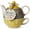 Yellow, variant on Pavilion- 15 oz. Teapot and 8 oz. Cup