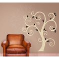 thumbnail image 2 of Beige Tree Wall Decal with Black Leaves Wall Stickers Art, 2 of 6