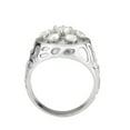 thumbnail image 5 of Anillo Color Plata Para Hombres de Acero Inoxidable Diamantes en Flor de Hexagono, 5 of 5