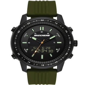 Skechers Mens Analog Digital Black and Green Watch (SR5155W)