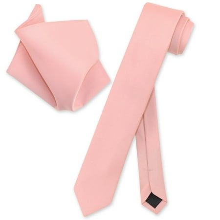 Funky Narrow Ties Vesuvio Napoli Solid DUSTY PINK Color Skinny 2.5